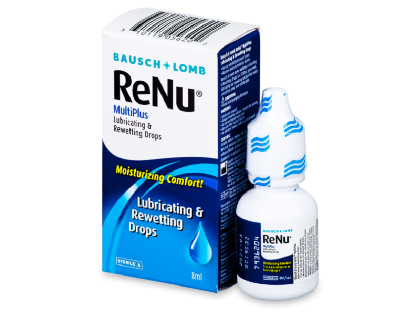 Капли для глаз увлажняющие при ношении линз. Renu MULTIPLUS капли. Капли Renu Multi Plus увл 8ml. Renu MULTIPLUS lubricating & Rewetting Drops от Bausch + Lomb. Капли глазные Bausch Lomb.